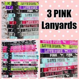 PINK LANYARDS! Lot of 3 PINK Lanyards